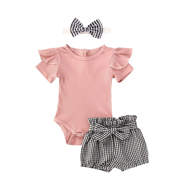 JULIETTE Plaid Summer Outfit with Headband