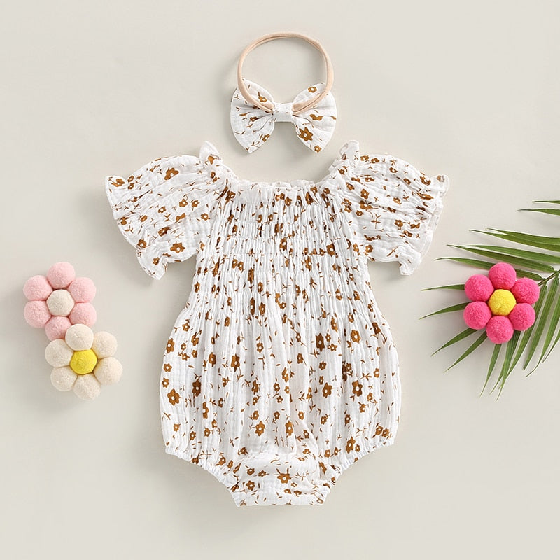 JULIE Floral Romper with Headband