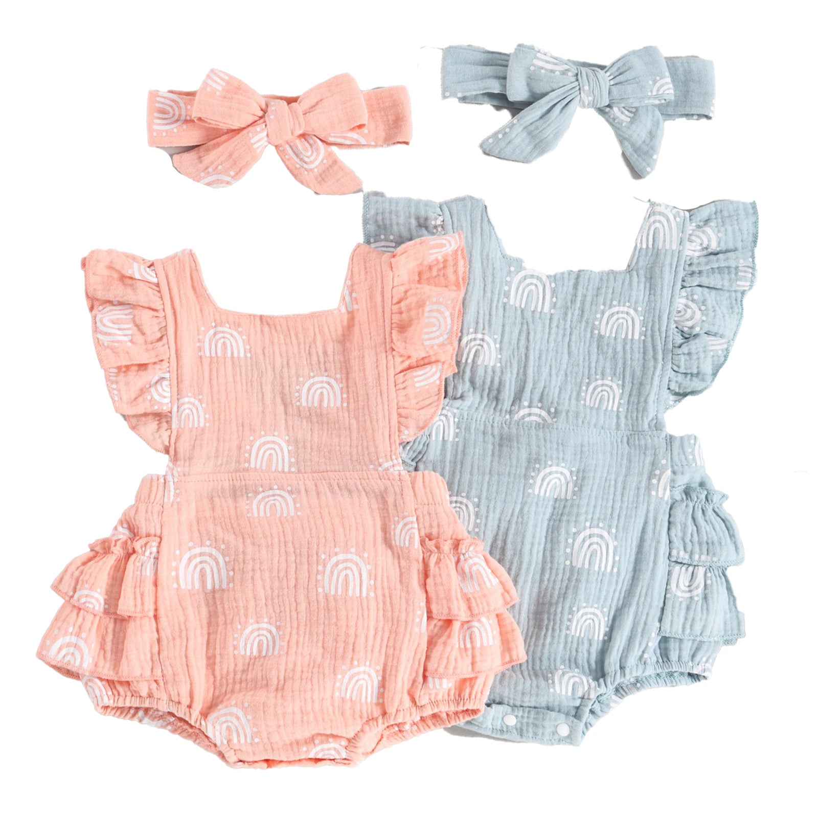 RAINBOW Ruffle Romper