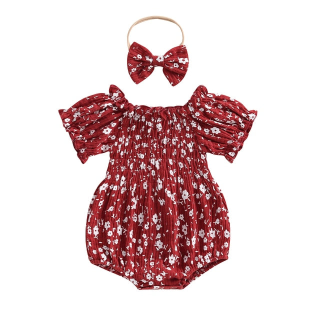 JULIE Floral Romper with Headband